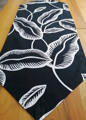 Baskılı Siyah Modern Masa Runner örtü - Görsel 5