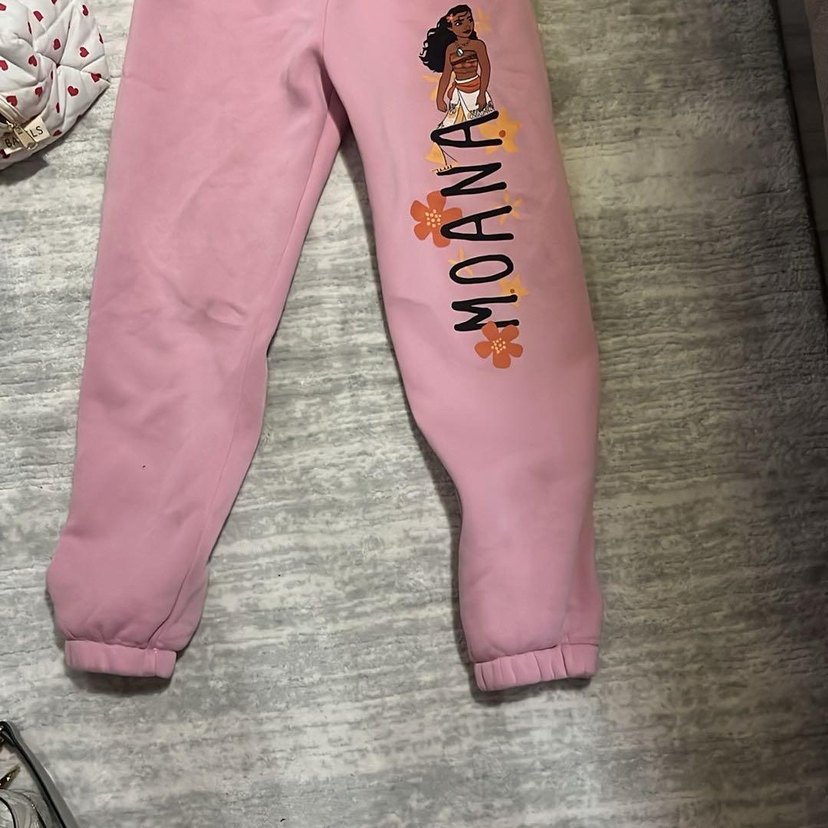 Kız Çocuk Pembe Moana Baskılı Eşofman Takımı - Görsel 2