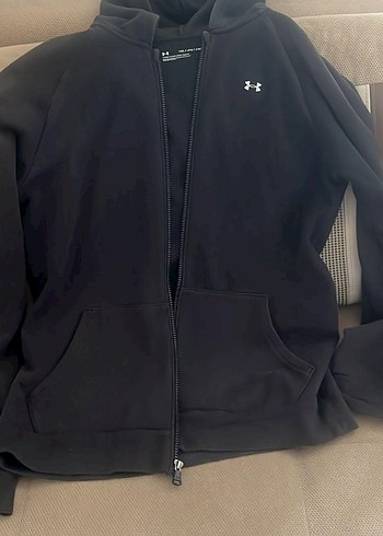 Under Armour Erkek Siyah Kapüşonlu Fermuarlı Sweatshirt
