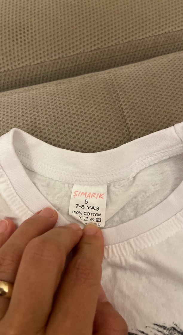 Beyaz Baskılı Pamuklu Erkek Tişört - Görsel 2