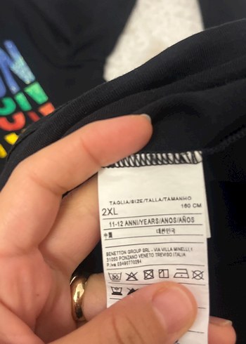 Benetton Siyah Uzun Kollu Kız Tişörtü - Görsel 3