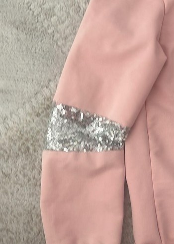 Gri Nakışlı Kız Eşofman Takımı - Görsel 4