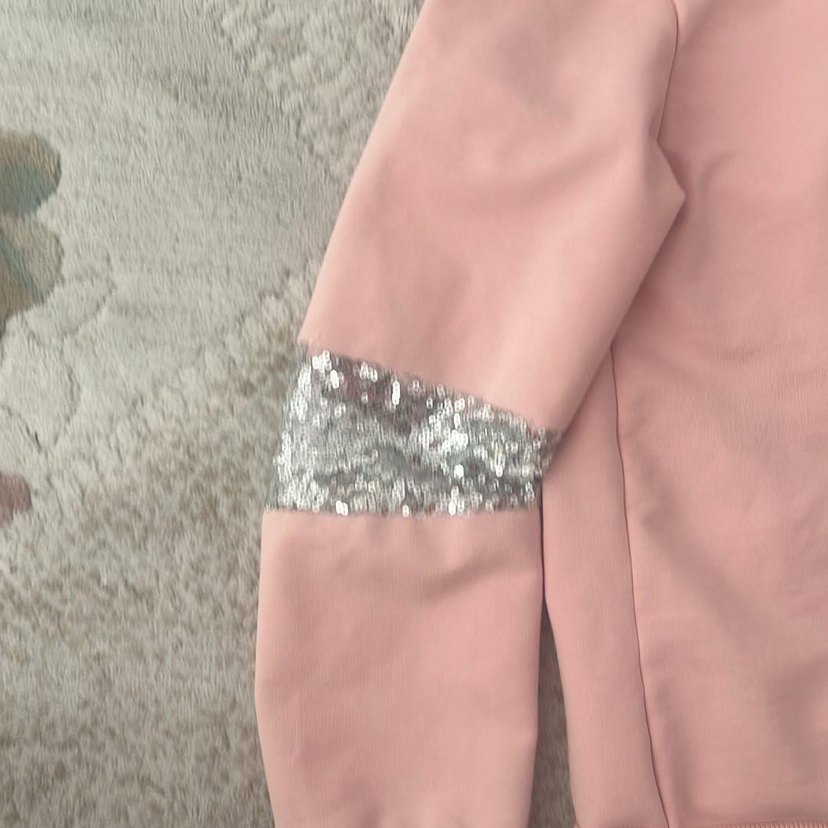 Gri Nakışlı Kız Eşofman Takımı - Görsel 4