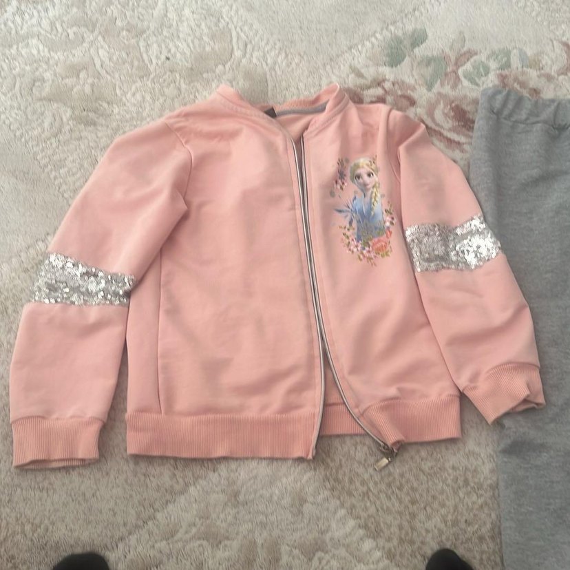 Gri Nakışlı Kız Eşofman Takımı - Görsel 2