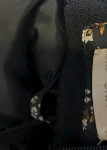 Kız Çocuk Çiçek Desenli Fermuarlı Mont - Görsel 2