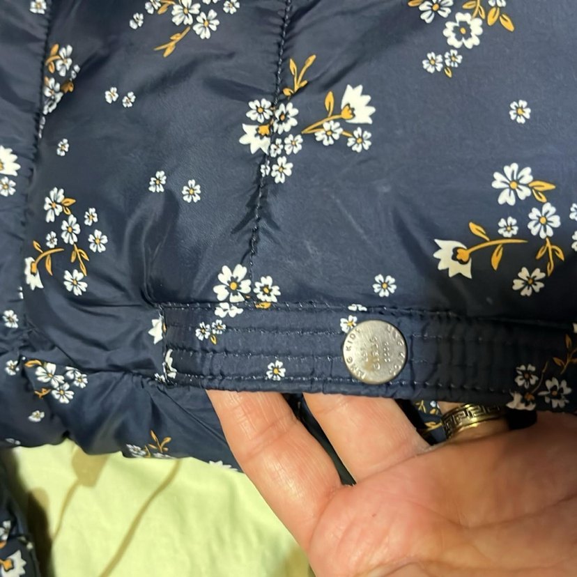 Kız Çocuk Çiçek Desenli Fermuarlı Mont - Görsel 4