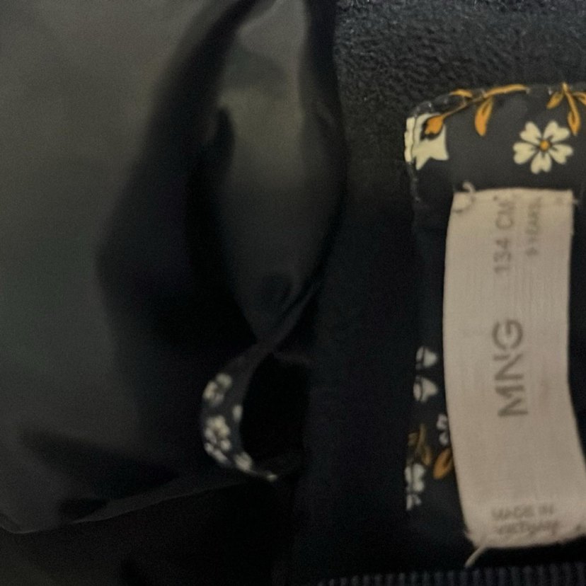 Kız Çocuk Çiçek Desenli Fermuarlı Mont - Görsel 2