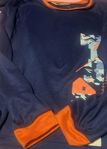 Erkek Çocuk Mavi Kamuflaj Kısa Kollu Pijama - Görsel 4