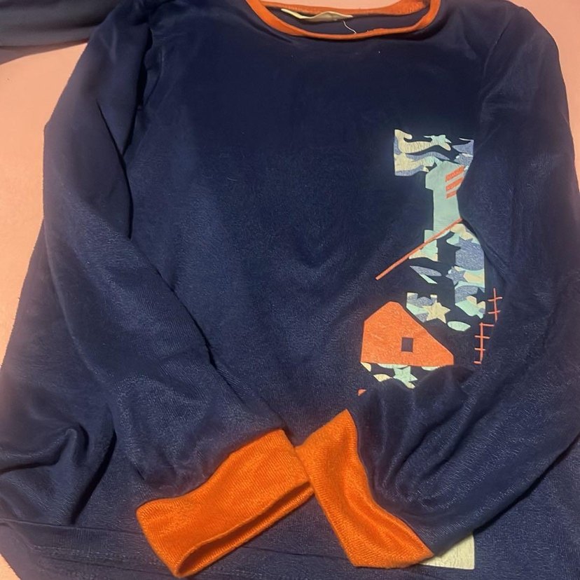 Erkek Çocuk Mavi Kamuflaj Kısa Kollu Pijama - Görsel 4