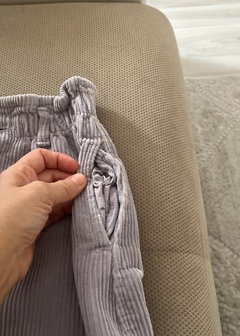 Kız Çocuk Gri Pliseli Keten Etek - Görsel 2