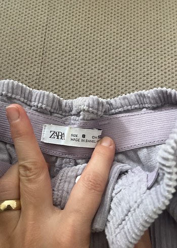 Kız Çocuk Gri Pliseli Keten Etek - Görsel 3