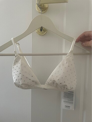 bikini üstü koton ekru