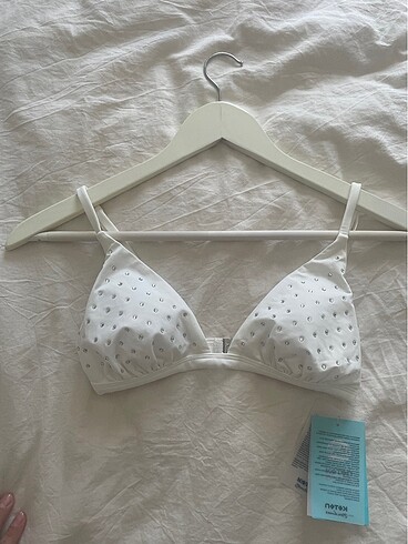 Koton bikini üstü koton ekru