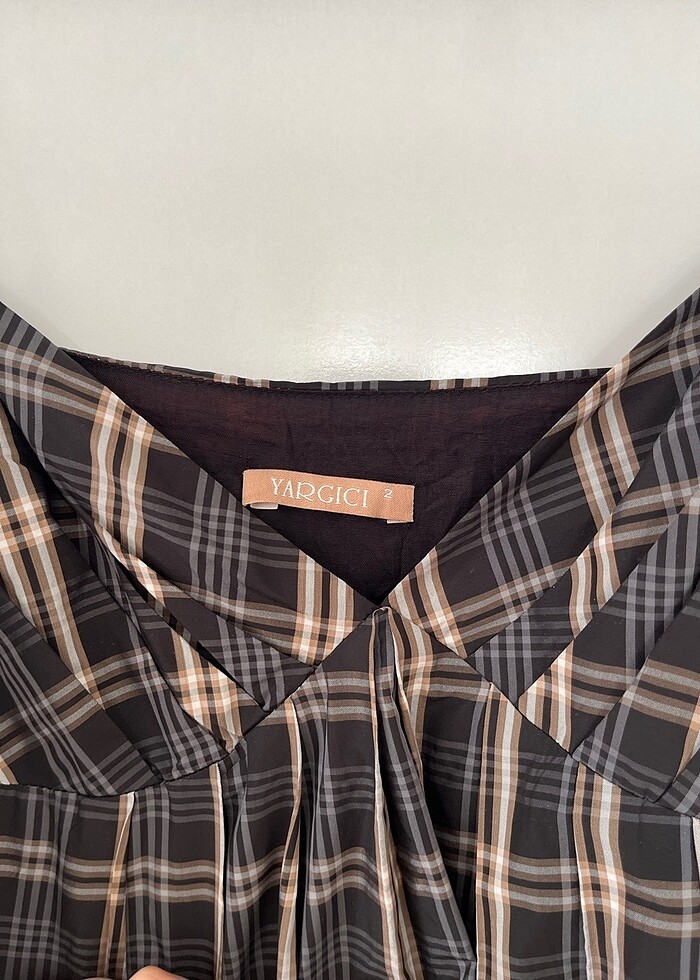 Kareli elbise - Görsel 3