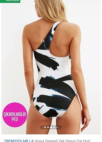 Trendyol & Milla Soyut desenli tek omuz cut out Mayo 