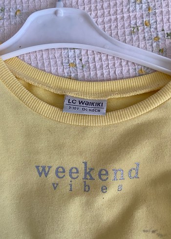 Sarı Kız Sweatshirt, Uzun Kollu, Fırfırlı - Görsel 2