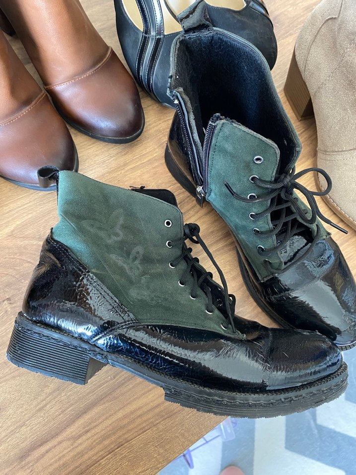 Kemerli Yeşil Yılan Desenli Bot - Görsel 2