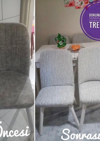 Jakar kumaş sandalye kılıfı 6 adet - Görsel 6