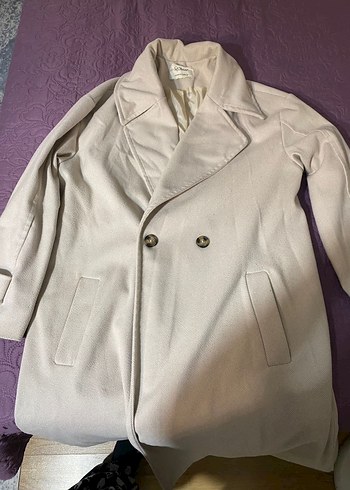 Bej Uzun Klasik Kadın Kaban - Görsel 2