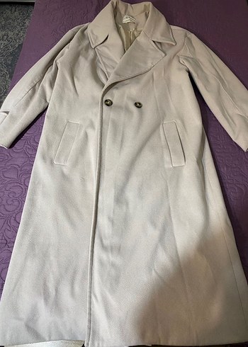 Bej Uzun Klasik Kadın Kaban - Görsel 3