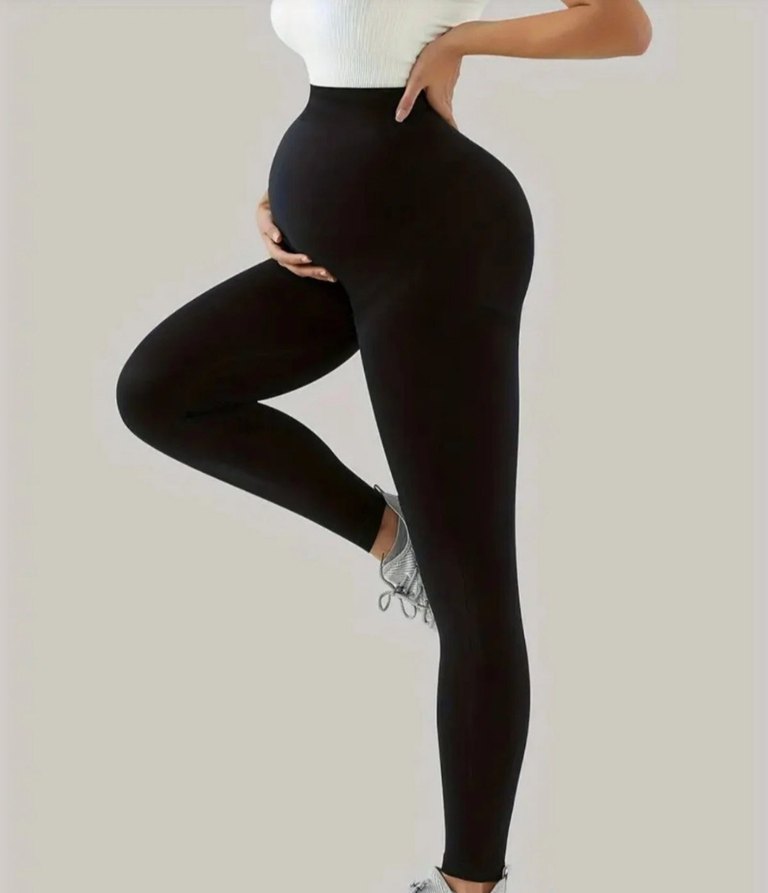 Siyah Hamile Taytı  ince S - Görsel 2