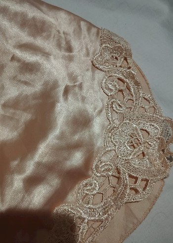 Parlak Somon Rengi Mini Saten Şort #saten #lolita