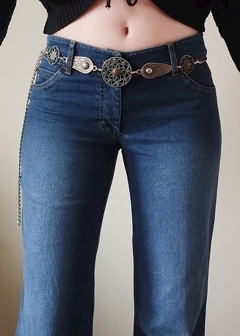 American Vintage Mavi Denim Düşük Bel Jean