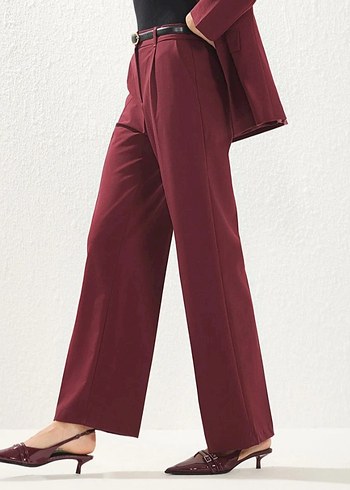 34 Beden Bordo Trendyolmilla Kumaş Pantolon