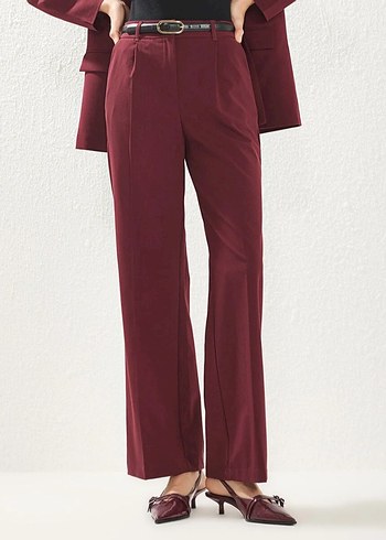 Trendyol & Milla Bordo Trendyolmilla Kumaş Pantolon