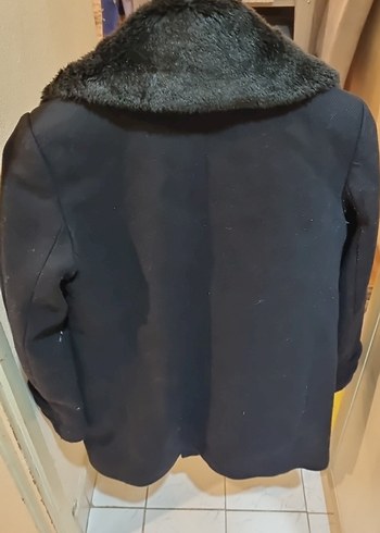 mango Siyah Kürklü Midi Kaban - Görsel 4