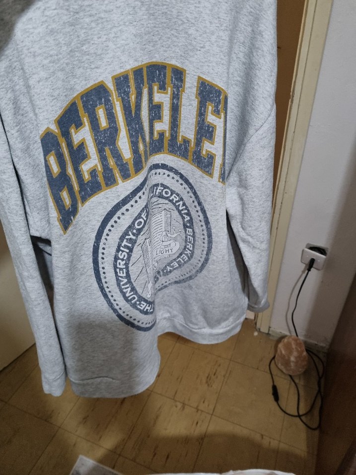 Gri Baskılı Uzun Kollu Kadın oversize Sweatshirt - Görsel 2