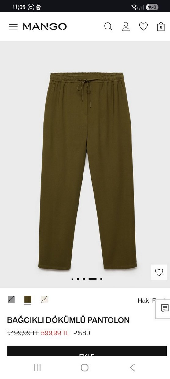 mango Keten Kadın Pantolon - Görsel 2