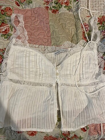 Bershka Bershka yanı Bağcıklı crop top