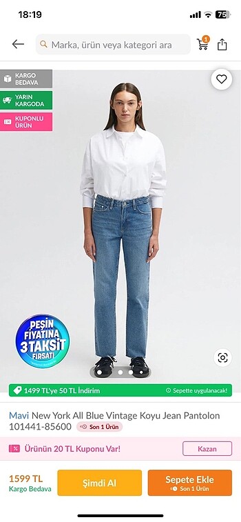 Mavi new york all blue vintage koyu jean