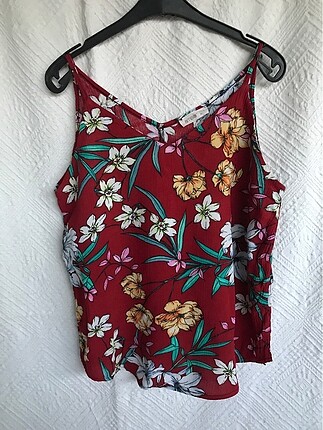 Bordo Çiçek desenli askılı