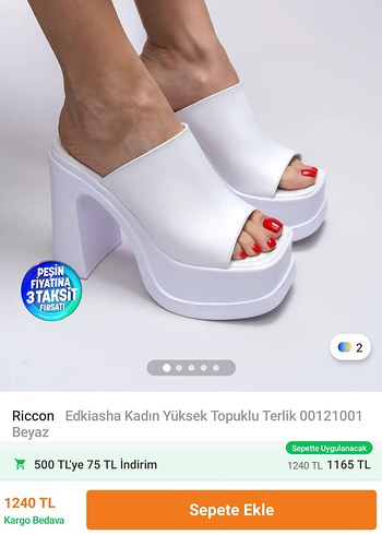 Platform Topuklu Terlik