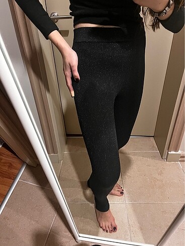 Topshop, m medium 38 beden, simli siyah tayt