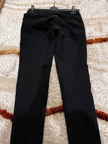 Pamuklu, siyah, 38 m medium beden, cepli kumaş pantolon - Görsel 5