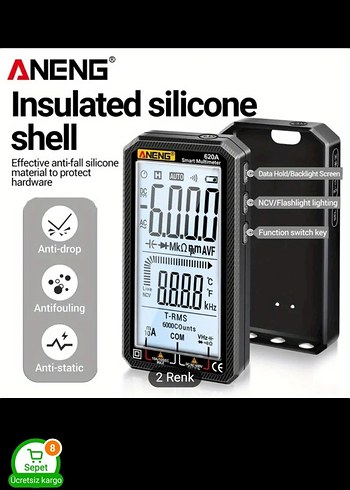 ANENG 620A Dijital Multimetre Siyah - Görsel 6