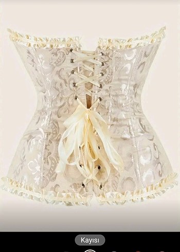 Sheinside Dantel İşlemeli Straplez Beyaz Büstiyer Korse