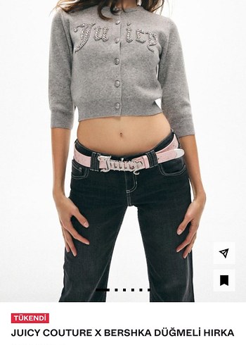 Bershka Juicy Couture X Bershka Gri Crop Hirka