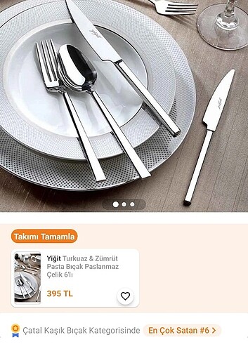 Yiğit 72 Parça 12 Kişilik Çatal Bıçak Kaşık Seti Paslanmaz Çelik