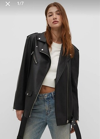 Stradivarius Oversize Deri Ceket