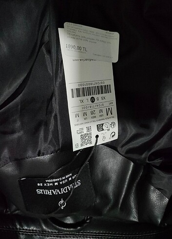m Beden Stradivarius Oversize Deri Ceket