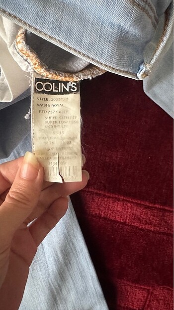 s Beden Colins Dar Paça Mavi Pantolon