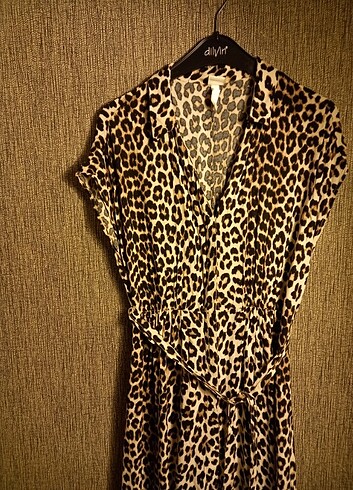 m Beden H&M leopar gömlek elbise