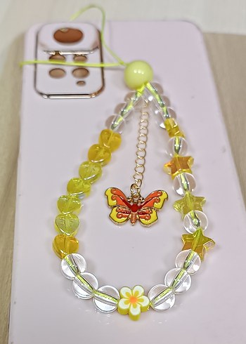 KELEBEKLİ SARI TELEFON ASKISI - Görsel 7