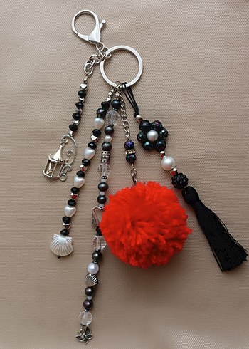 Bohem Püsküllü Çanta Süsü Charm - Görsel 5