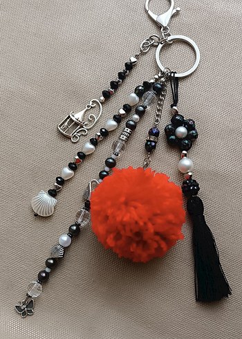 Bohem Püsküllü Çanta Süsü Charm - Görsel 7