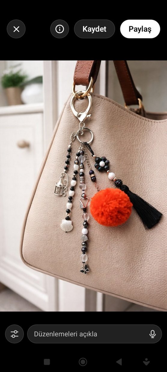 Bohem Püsküllü Çanta Süsü Charm - Görsel 2